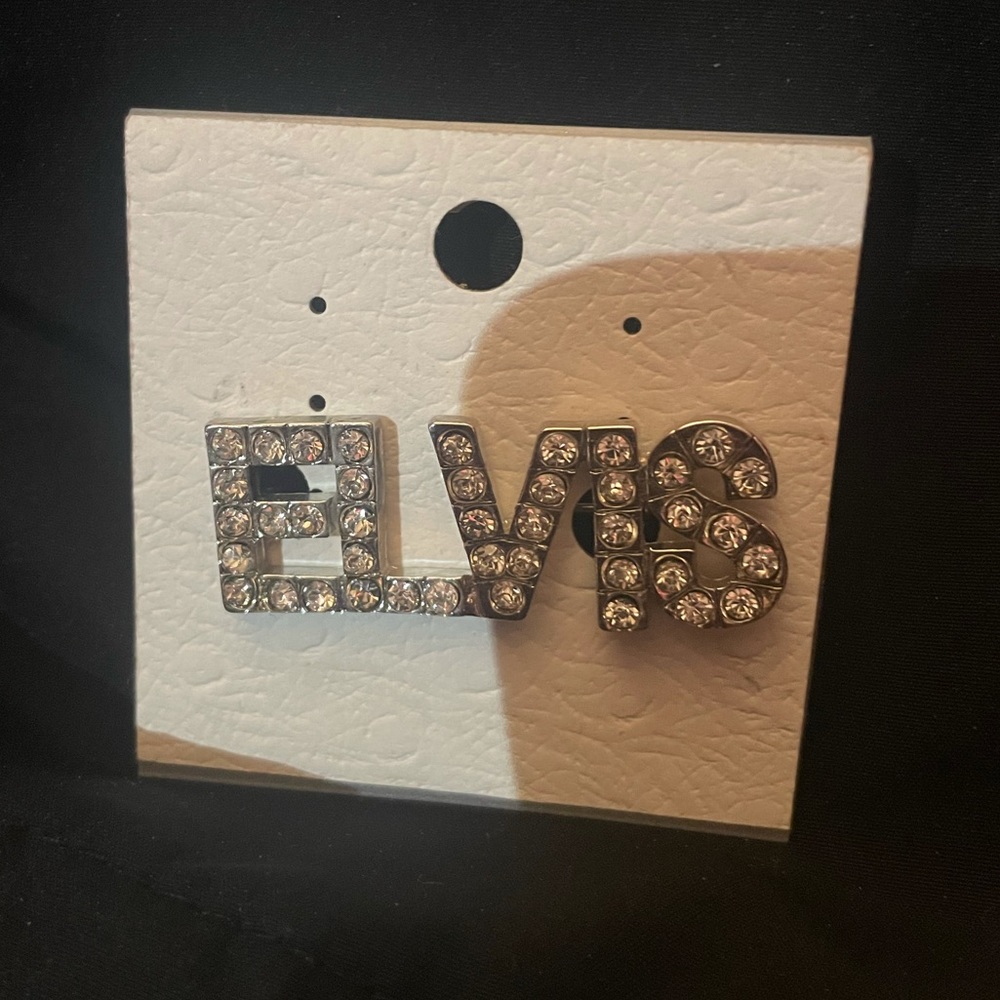 Bedazzled Elvis pin